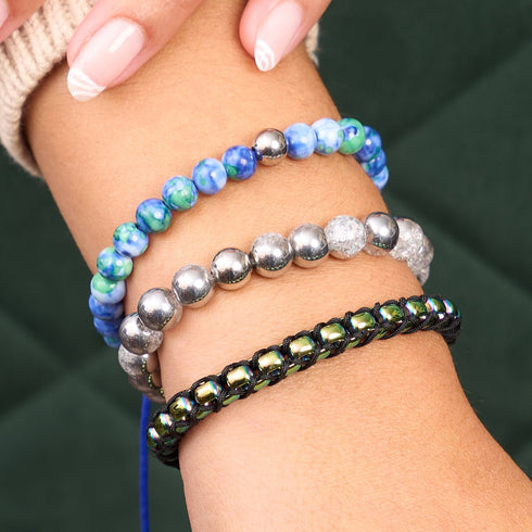 Picasso Porcelain Macrame Bracelet | Oceanica